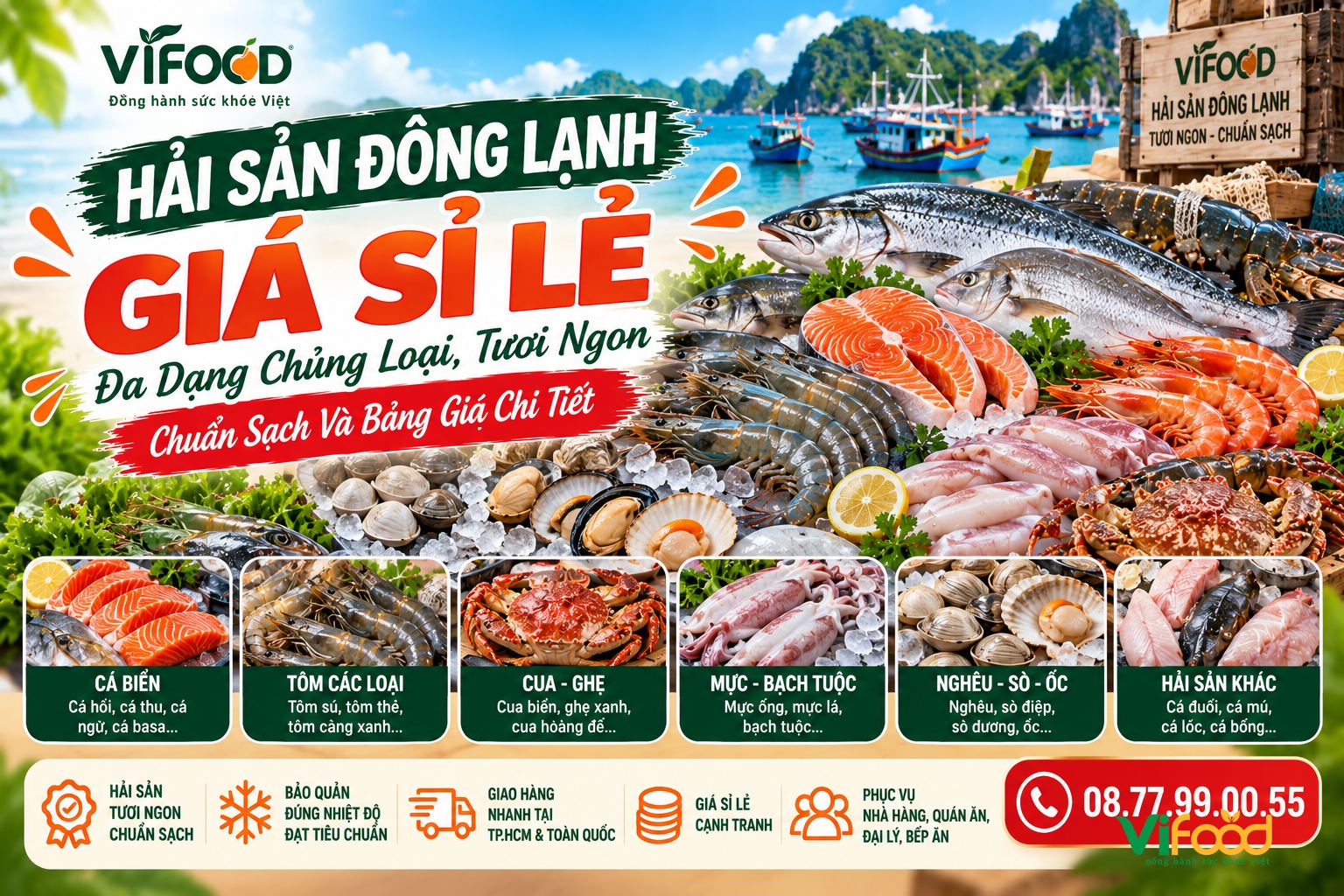 Hải Sản Đông Lạnh Giá Sỉ Lẻ: Đa Dạng Chủng Loại, Tươi Ngon Chuẩn Sạch Và Bảng Giá Chi Tiết